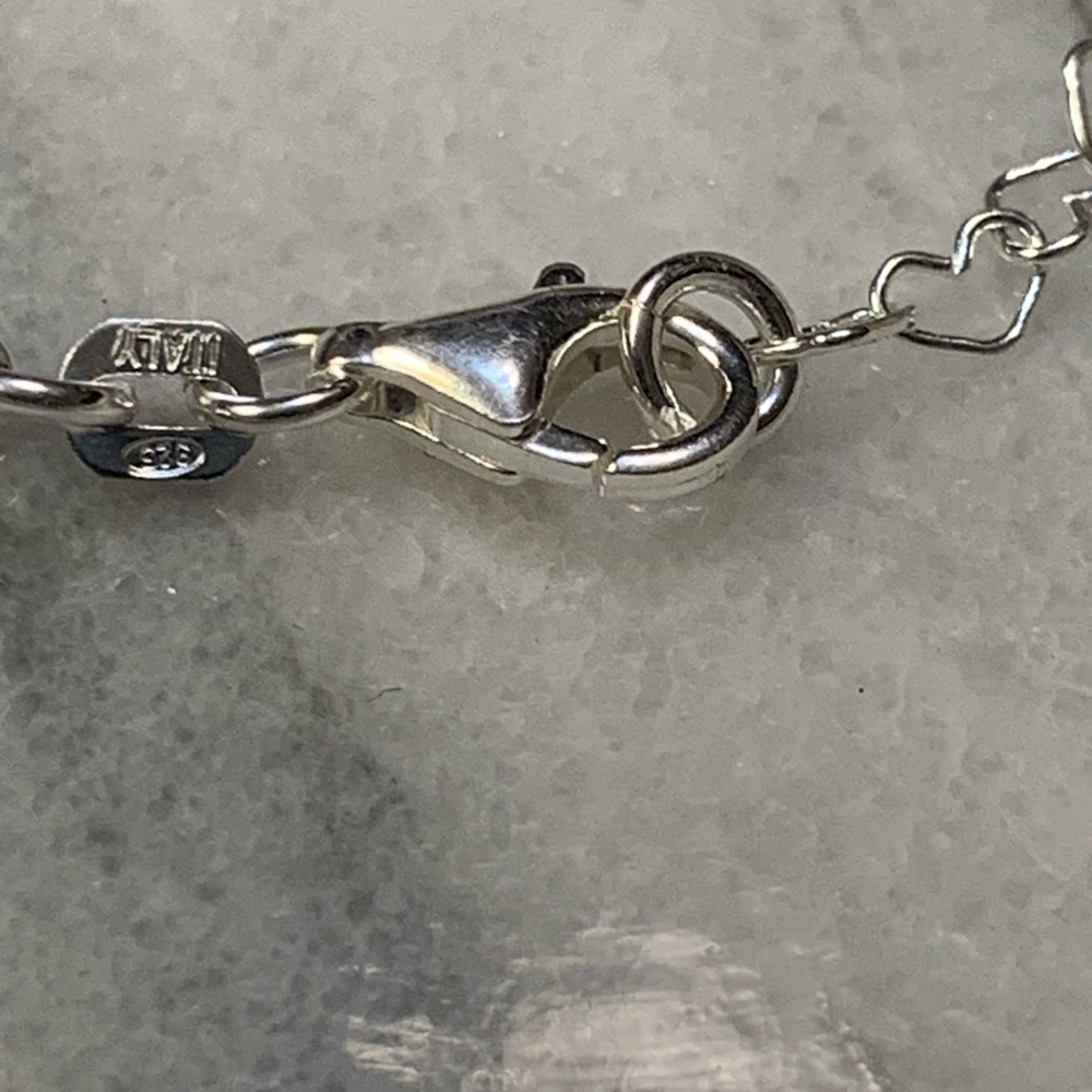 Sterling Silver .925 Heart Chain Necklace 18” - Picture 4 of 4
